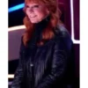 Reba McEntire The Voice S28 Embellished Fringed Leather Jacket
