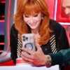 Reba McEntire The Voice S28 The Battles Premiere Black Suede Fringe Jacket