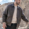 Reminder Baris Arduç Brown Leather Bomber Jacket