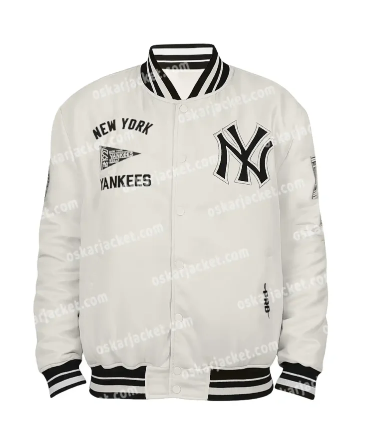 Retro New York Yankees Classic Rib Satin Jacket