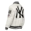 Retro New York Yankees Classic Rib Satin Jacket for men and women