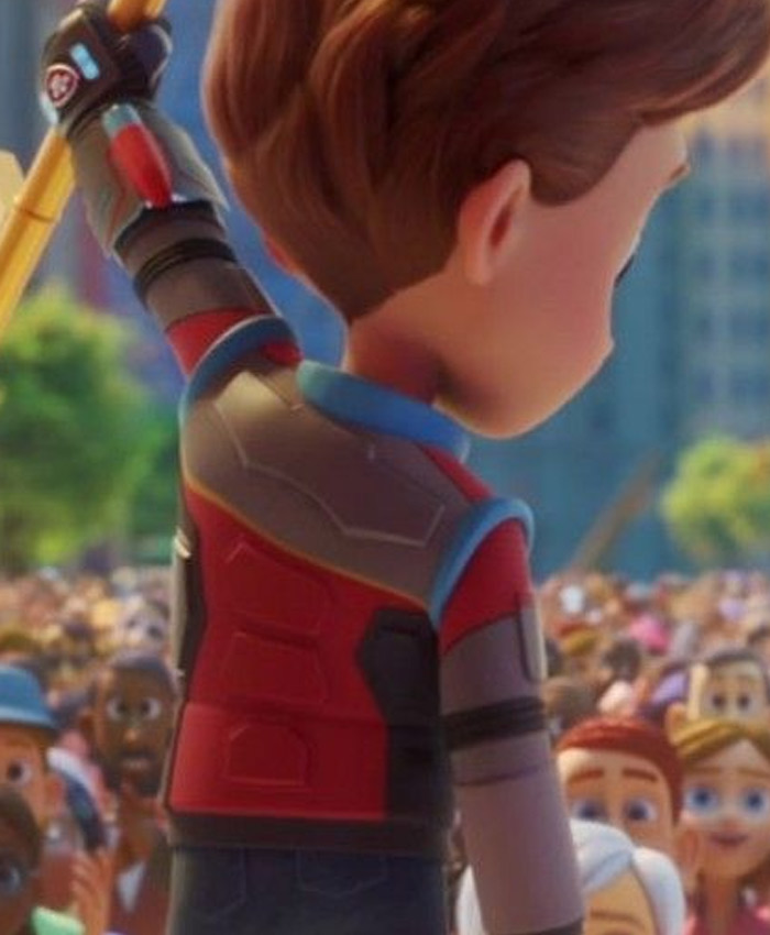 Ryder PAW Patrol The Mighty Movie 2023 Red Leather Jacket