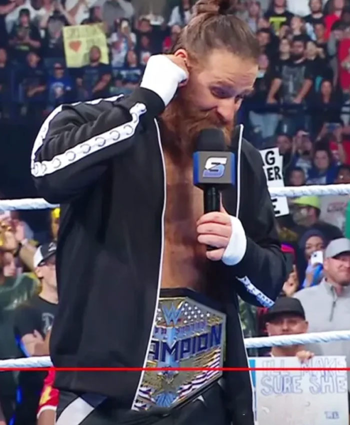 Sami Zayn WWE SmackDown Championship Black Track Jacket