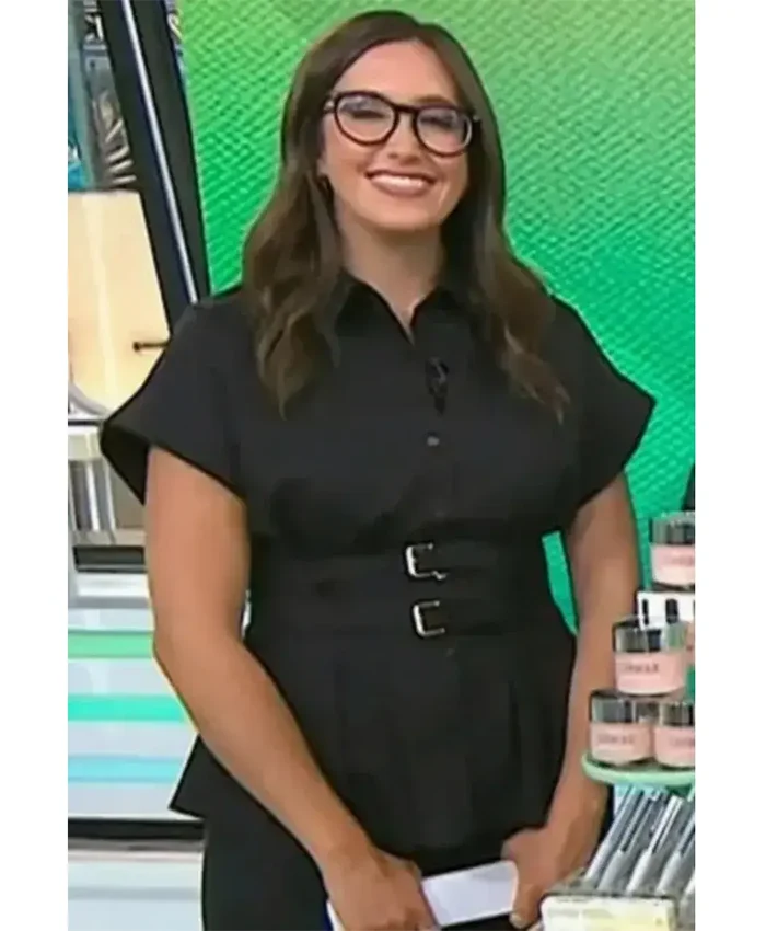 Savannah Sellers The Today Show 2025 Double Buckle Waist Shirt
