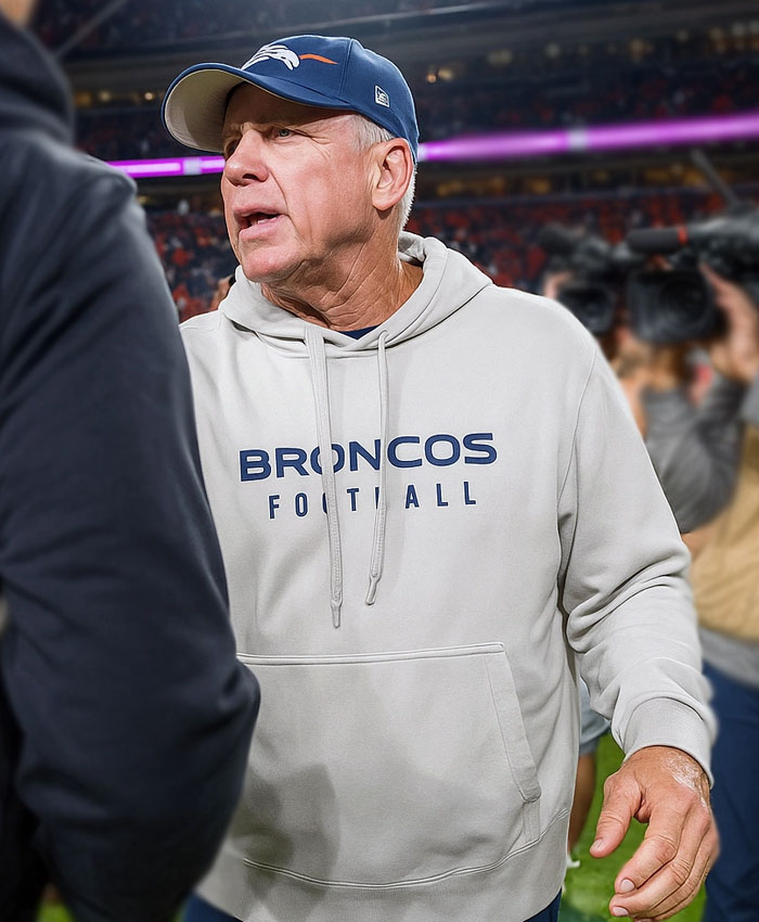 Sean Payton Broncos Football Grey Pullover Hoodie