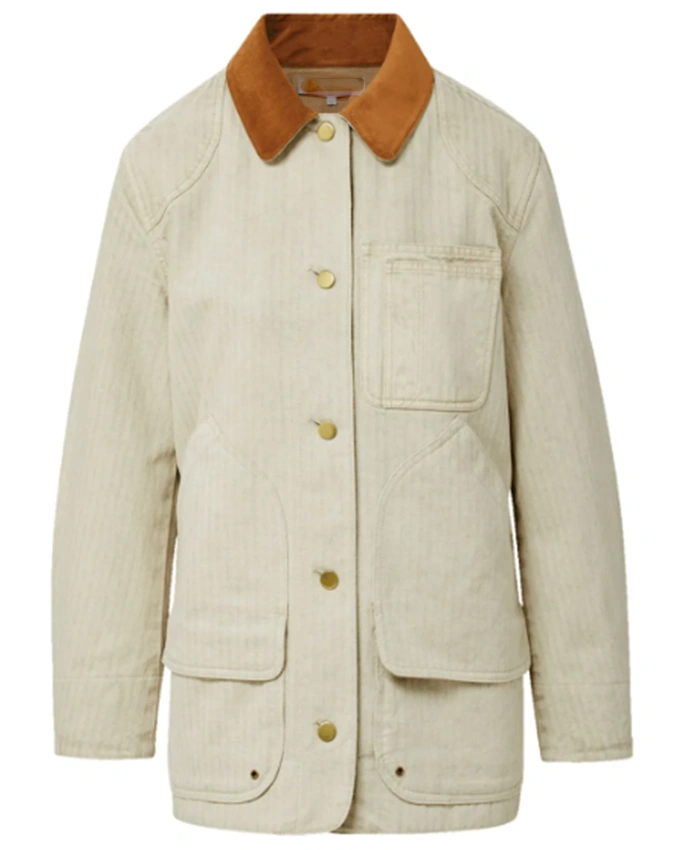 Sharon Norman Elsbeth S03 Off-White Corduroy Jacket For Sale