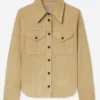 Sharon Norman Elsbeth S03 Suede Shirt Jacket For Sale