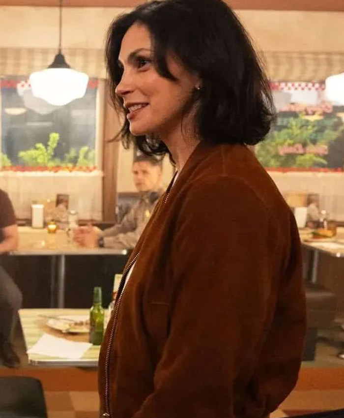Sheriff Country Morena Baccarin Brown Suede Leather Bomber Jacket