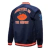 Shop Chicago Bears Double Down Navy Satin Jacket Sale