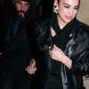 Shop Dua Lipa Paris Fashion Week Black Coat