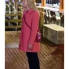 Shop Ginna Claire Mason A Newport Christmas Pink Wool Coat