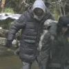 Shop Joel Kinnaman Ice Fall Grey Puffer Coat
