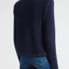 Shop Joy Behar The View 2025 Blue Contrast Trim Cardigan