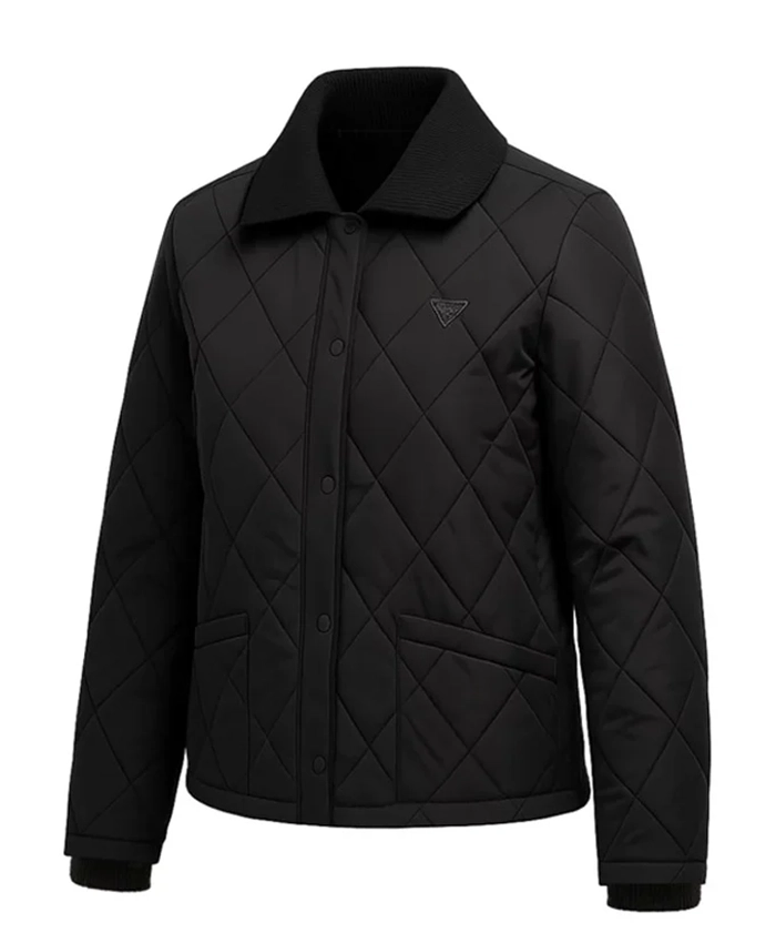 Shop Lee El Queen Mantis S01 Black Quilted Jacket