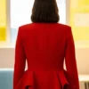 Shop Maya Rudolph Loot S03 Red Peplum Blazer