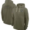 Shop New York Jets 2025 Salute To Service Sideline Olive Hoodie