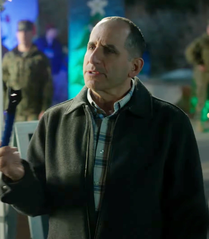 Shop Peter Jacobson Christmas on Duty Grey Jacket