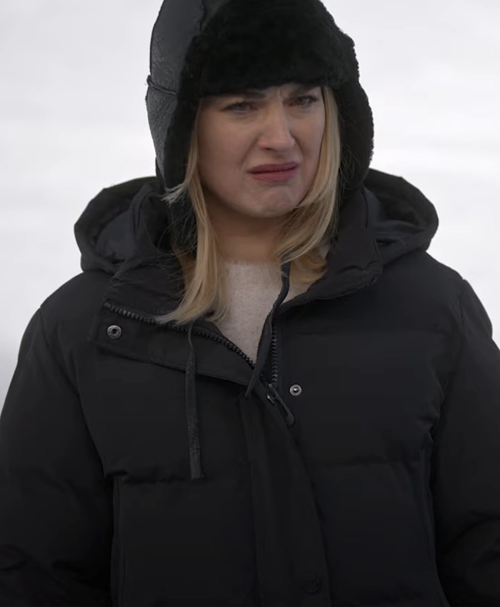 Shop Taylor My Secret Santa Black Puffer Coat