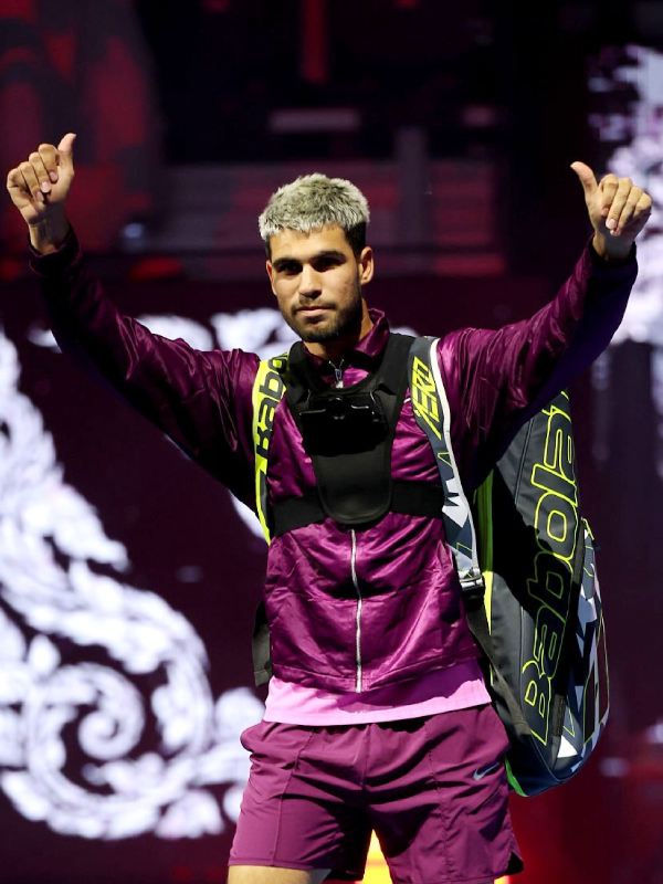 Six Kings Slam 2025 Carlos Alcaraz Purple Jacket