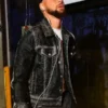 Stephen Curry Warriors VS Lakers Black Denim Jacket