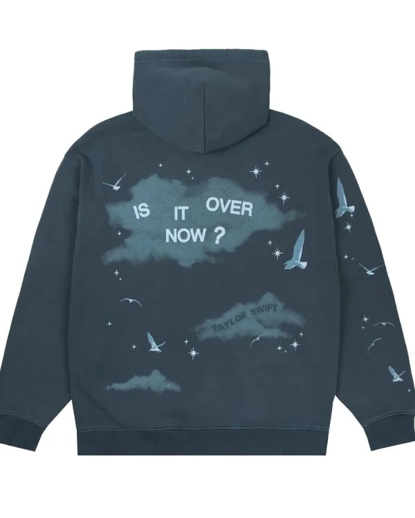 Taylor Swift 1989 Taylor’s Version “Is It Over Now” Blue Zip-Up Hoodie