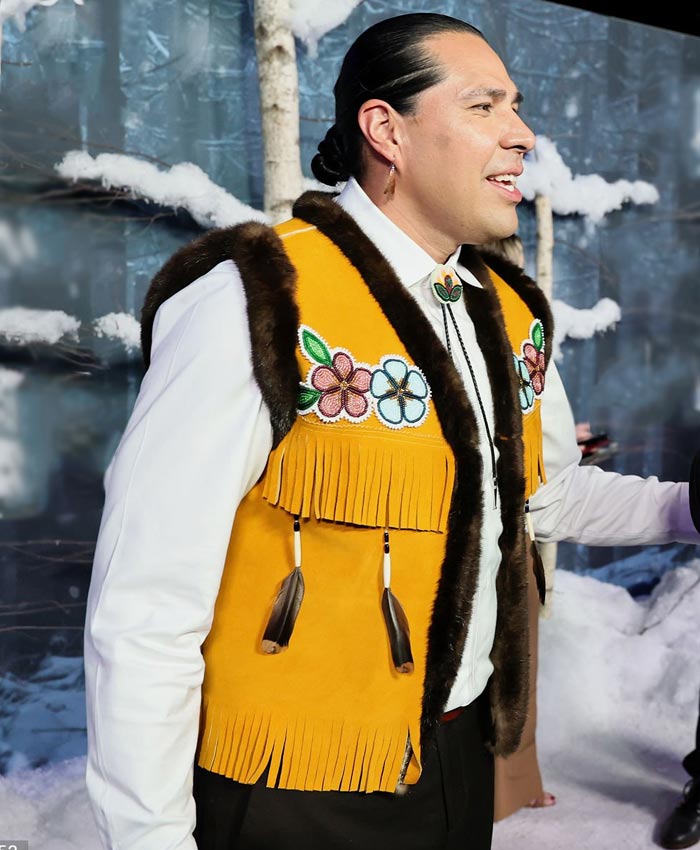 The Last Frontier Premiere Dallas Goldtooth Suede Leather Western Fringe Vest