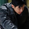 The Mantis Original Sin S01 Cha Soo-yeol Black Leather Bomber Jacket