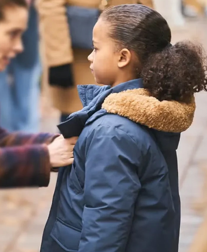 The Rumour Series Eiden-River Coleman Blue Parka Hooded Jacket