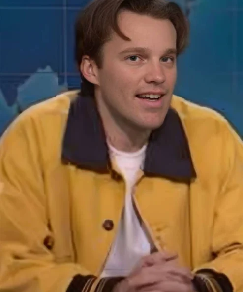 Tommy Brennan Saturday Night Live S51 Contrasting Collar Yellow Jacket