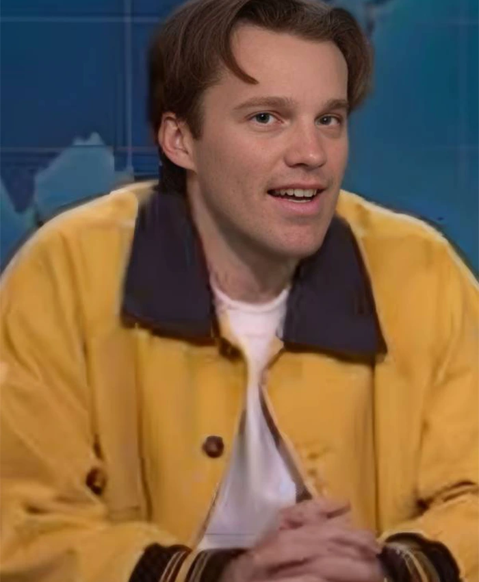 Tommy Brennan Saturday Night Live S51 Contrasting Collar Yellow Jacket