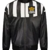 Troop Champion LL Cool J Black Leather Bomber Jacket