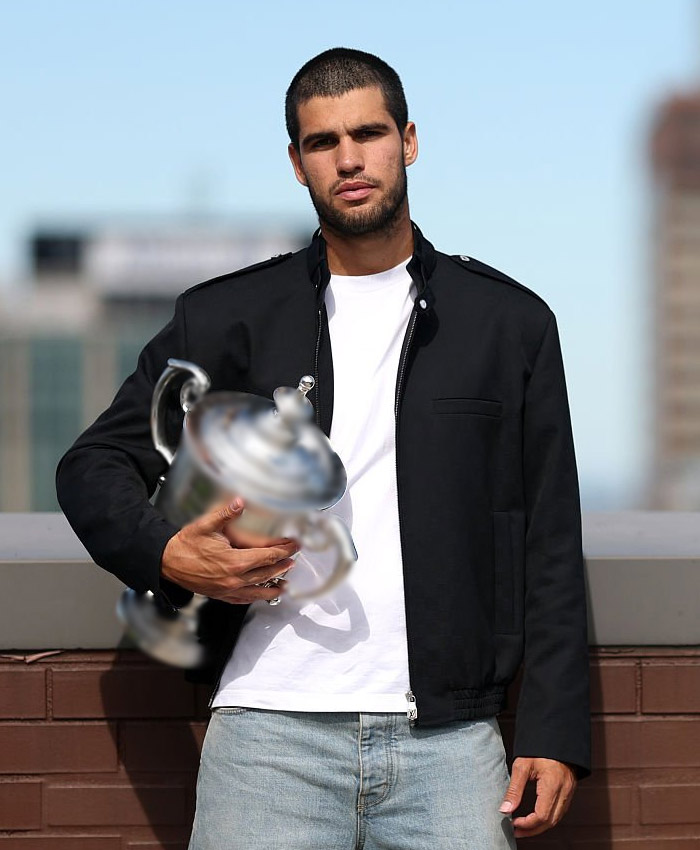 US Open 2025 Carlos Alcaraz Black Zip Up Jacket