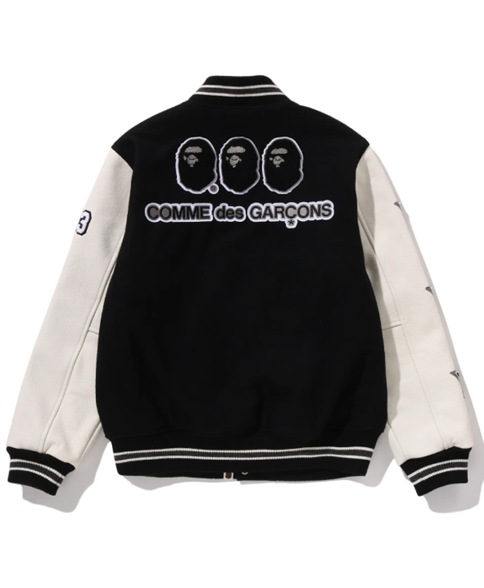 Unisex A Bathing Ape x Comme des Garcons Varsity Jacket
