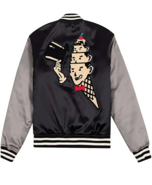 Unisex Houdini Ice Cream Satin Varsity Jacket