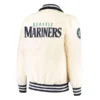 Unisex Seattle Mariners Starter Cream The Captain II Satin Jacket