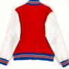 Unisex Supreme Red and White Letterman Varsity Jacket