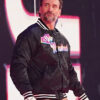 WWE 2025 CM Punk AJ’s Husband Black Satin Jacket