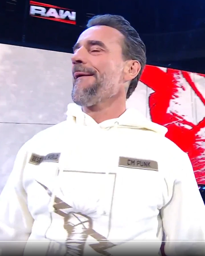 WWE Raw Wrestler CM Punk Beige Pullover Hoodie