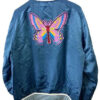 Will Platonic S02 Blue Satin Varsity Jacket