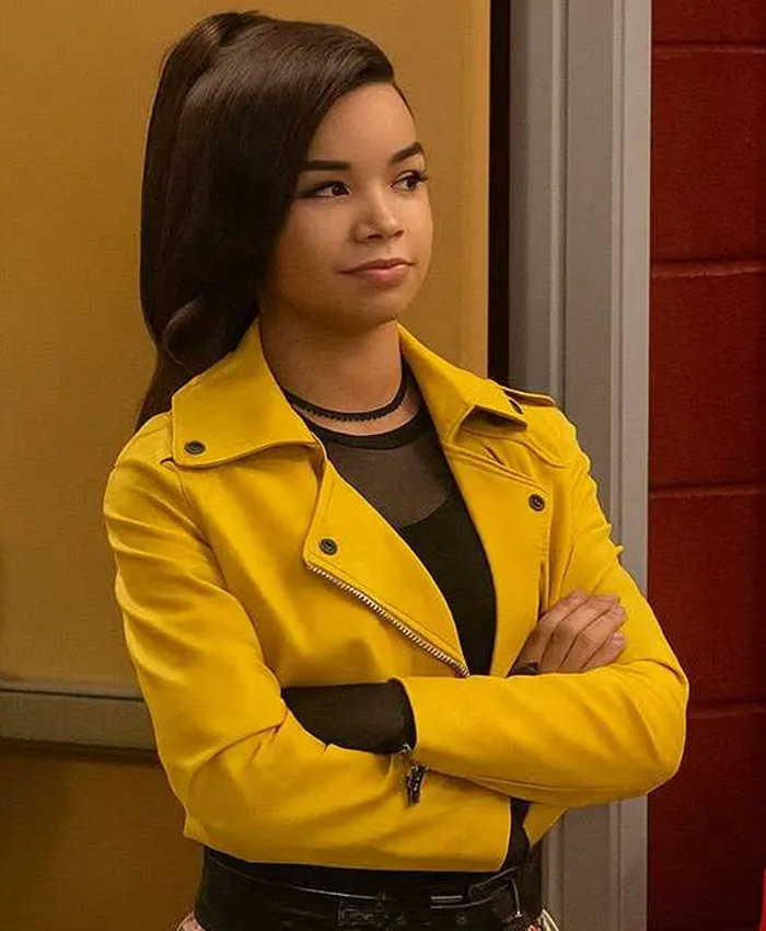 Wizards Beyond Waverly Place Billie Yellow Leather Jacket