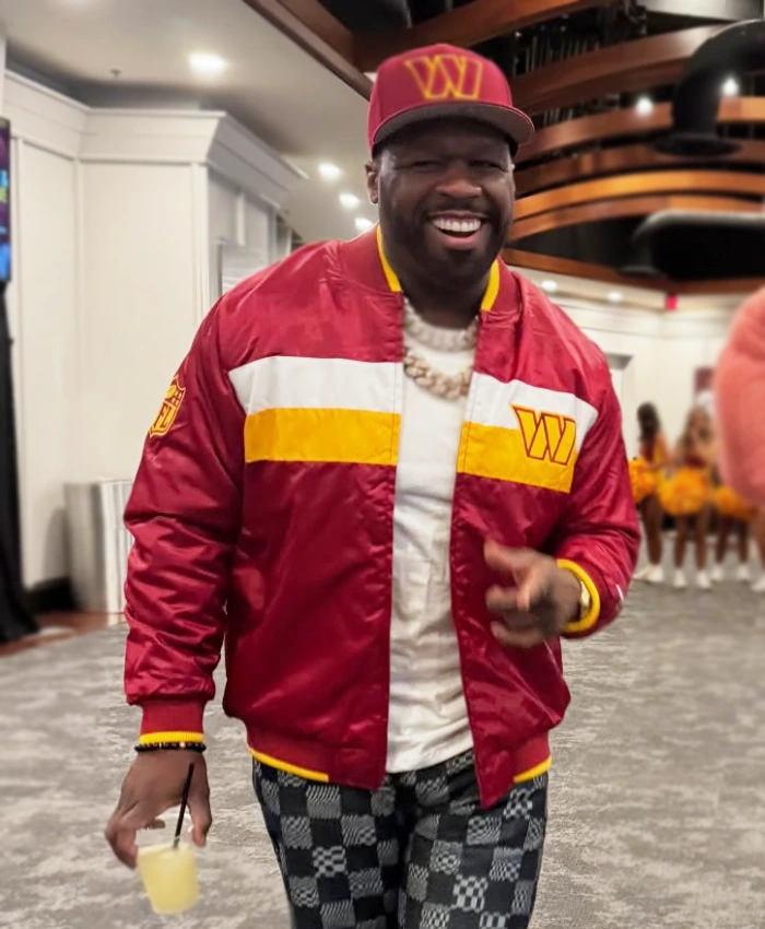 50 Cent Washington Commanders Satin Jacket