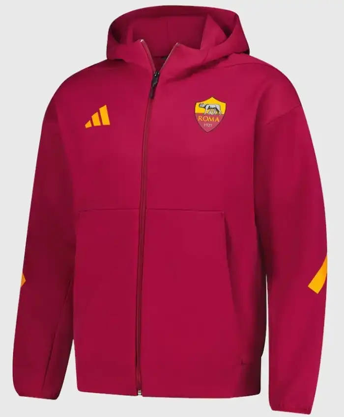 AS Roma Adidas Anthem Red Jacket