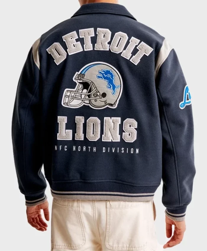 Abercrombie Detroit Lions Wool Varsity Jacket For Sale