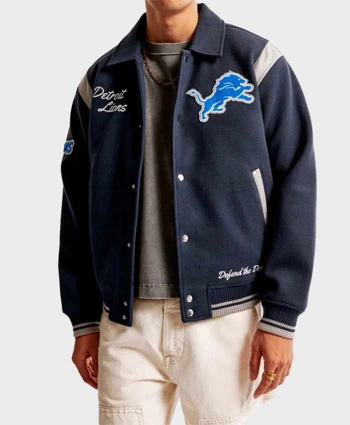 Abercrombie Detroit Lions Wool Varsity Jacket