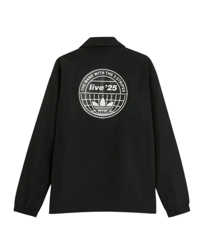 Adidas x Oasis Tour Black Coach Jacket For Sale