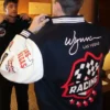 Alex Sless Wynn Las Vegas Black and White Varsity Racing Jacket