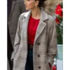 Alicia Josipovic Christmas in Midnight Clear Plaid Coat For Sale