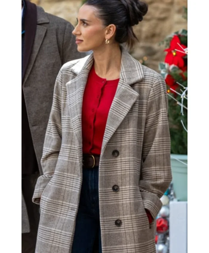 Alicia Josipovic Christmas in Midnight Clear Plaid Coat For Sale