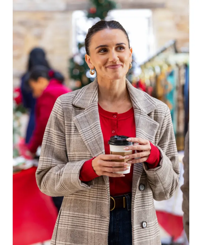 Alicia Josipovic Christmas in Midnight Clear Plaid Coat