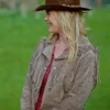 Alison Sweeney Finding Mr Christmas S02 Fringe Suede Jacket